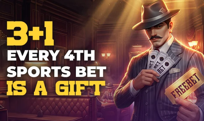 3+1 freebet: every 4th sports bet is free