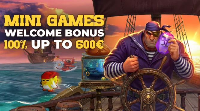 Mini games welcome bonus 100% up to 600€