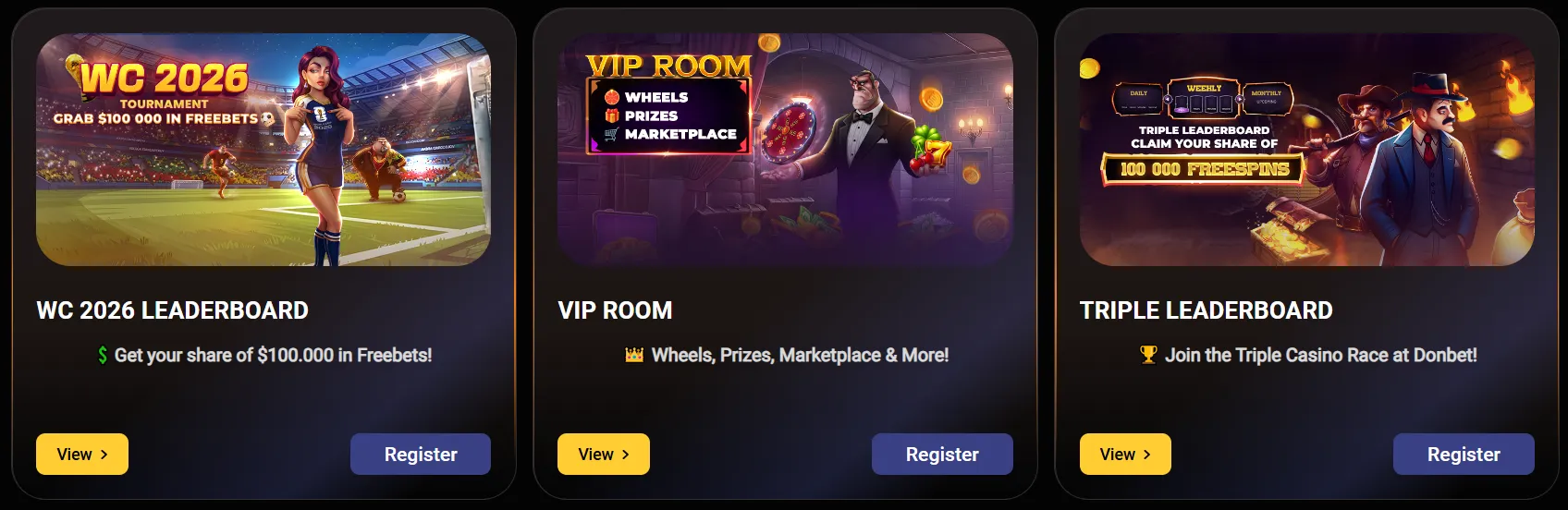 Donbet Casino actual promotions and bonuses