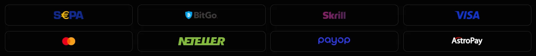Donbet Casino payment methods